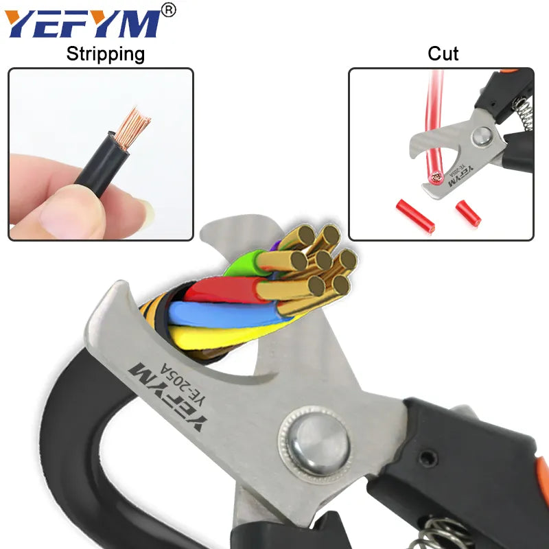 YE-205/205A cable cutter stripper pliers industrial level cutter ability 24mm2/38mm2 diameter 10mm/16mm 5CR13 steel tools