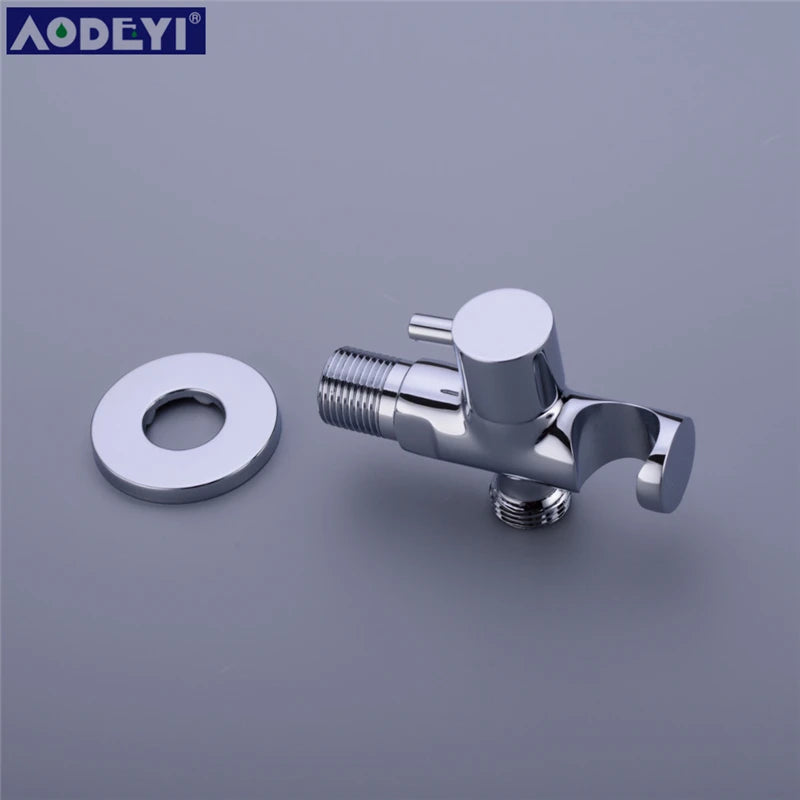 Brass Wall Mounted Hand Held Shower Holder Shower Bracket & Hose Connector Wall Elbow Unit Spout Water Inlet Angle Valve