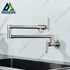 Pot Filler Double Joint Spout Folding Stretchable Swing Arm Wall Brass Kitchen Faucet Single Hole Two Handle Kitchen Sink Faucet