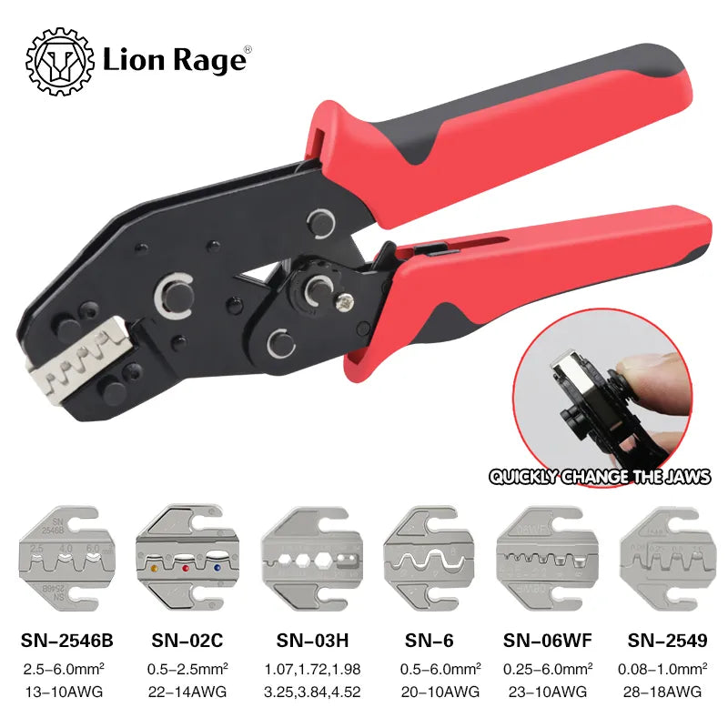 Crimping Pliers SN-58B quick jaws replacement for tab 2.8 4.8 6.3/tube/Photovoltaic/insuated Terminals Electrical Clamp Tools