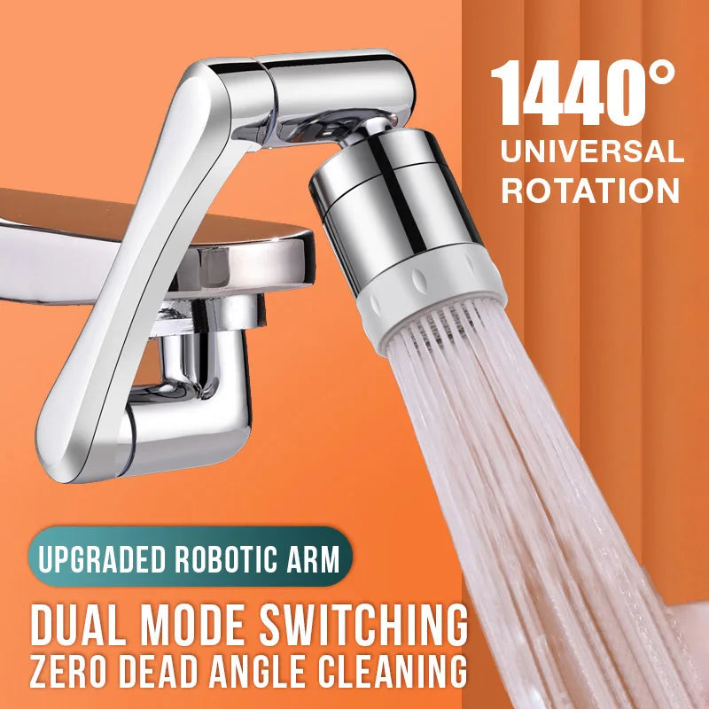 Universal 1080° Rotation Faucets Extender Sprayer Head Kitchen Robot Arm Extension Faucet Aerator Mixer Bubbler Water Tap Nozzle