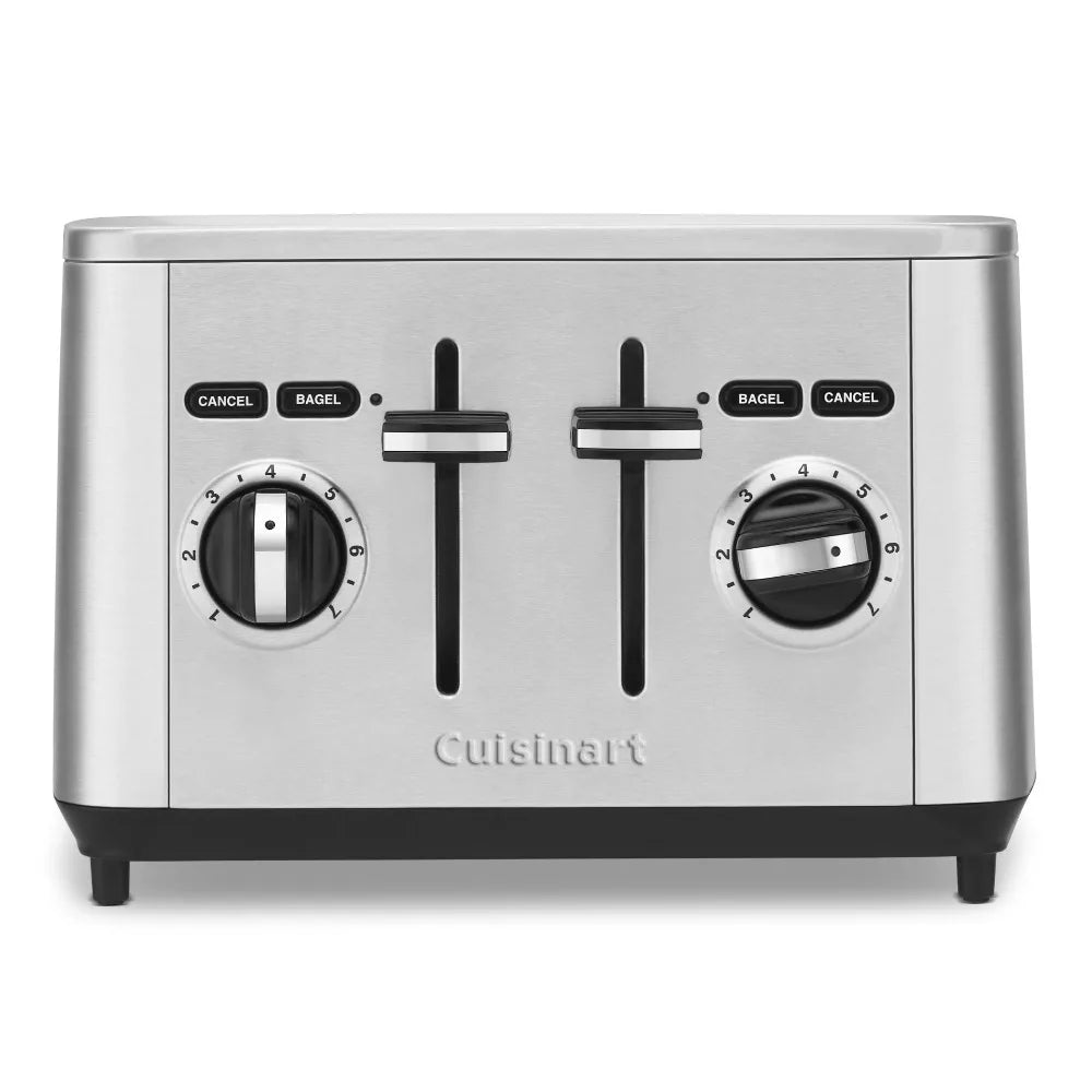 Stainless Steel 4-Slice Toaster, New, High Lift Control Levers, Easy Removal, Kitchen Appliances